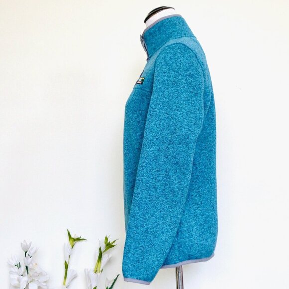 NEW! L.L.Bean 1/4 Snap Sweater Fleece Pullover Turquoise Blue SZ XS - Picture 9 of 13
